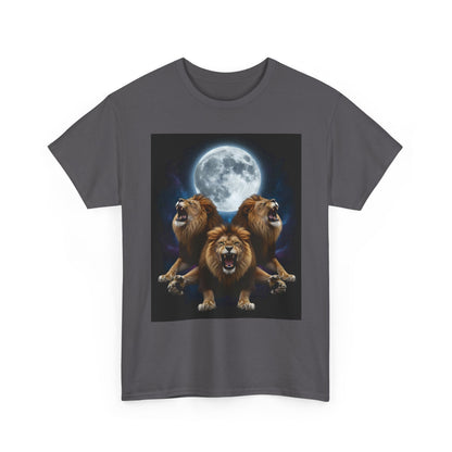 Moonlit Lion Trio , Graphic , Animal Lover Gift, Casual Wear, Birthday Present, Unique Graphic Tee | Trendy Streetwear T-Shirt | Unisex C...