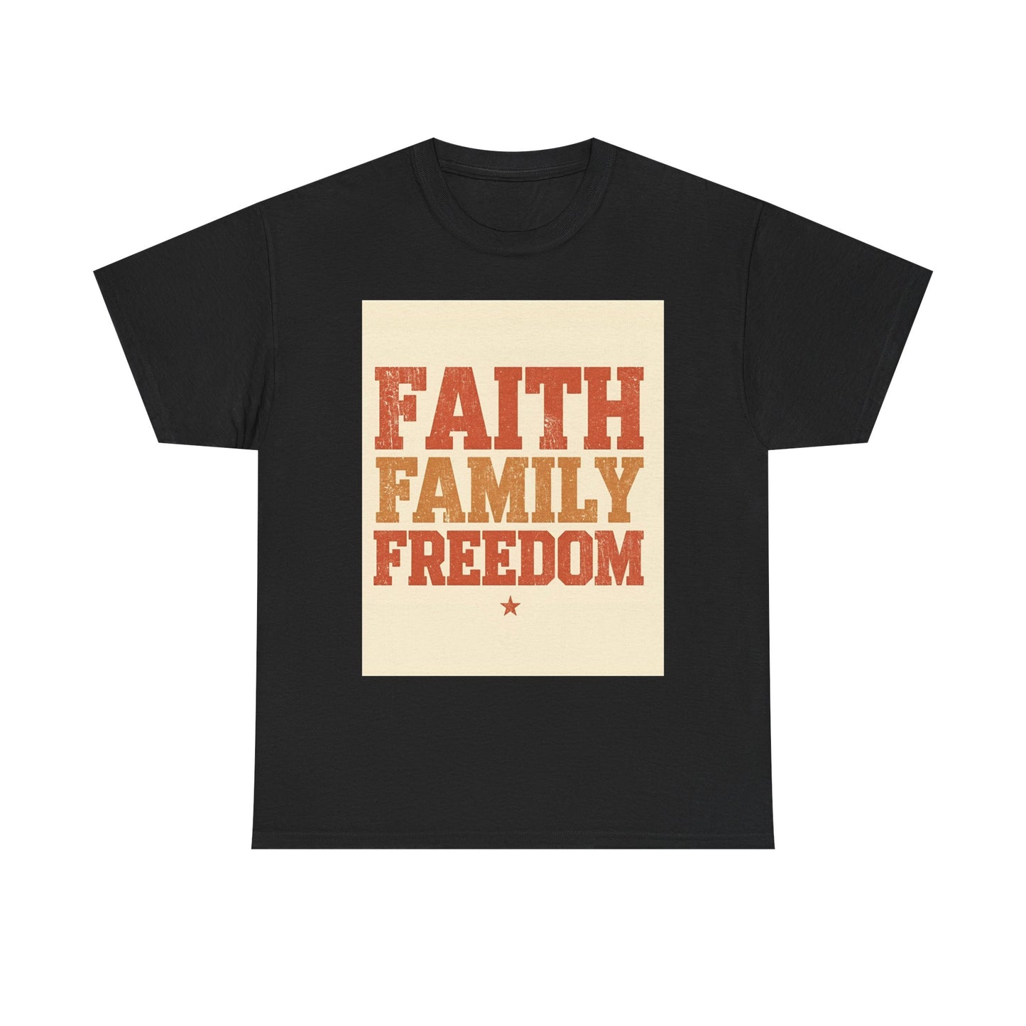 Heavy Faith Family Freedom Graphic , Inspirational , Family Gathering , Casual Wear, Gift For Loved Ones Graphic Tee | Trendy Streetwear ...