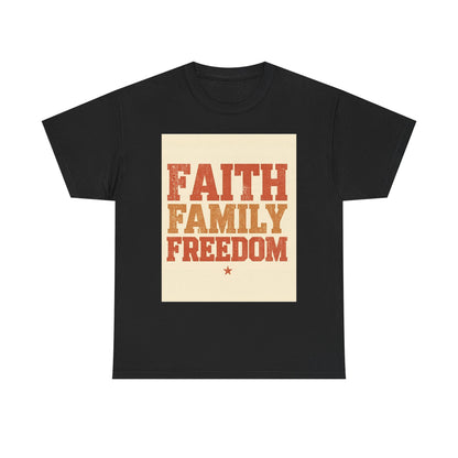 Heavy Faith Family Freedom Graphic , Inspirational , Family Gathering , Casual Wear, Gift For Loved Ones Graphic Tee | Trendy Streetwear ...