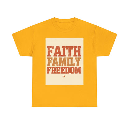 Heavy Faith Family Freedom Graphic , Inspirational , Family Gathering , Casual Wear, Gift For Loved Ones Graphic Tee | Trendy Streetwear ...