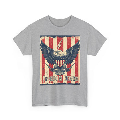 Vintage Freedom Rights Eagle Graphic Tee | Trendy Streetwear T-Shirt | Unisex Cotton Comfort