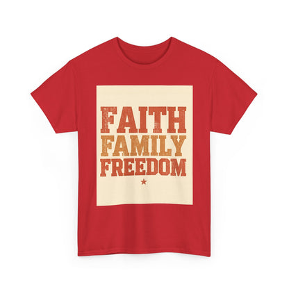 Heavy Faith Family Freedom Graphic , Inspirational , Family Gathering , Casual Wear, Gift For Loved Ones Graphic Tee | Trendy Streetwear ...