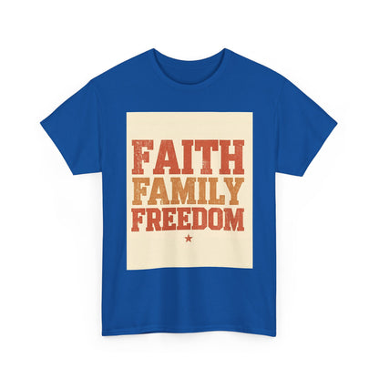 Heavy Faith Family Freedom Graphic , Inspirational , Family Gathering , Casual Wear, Gift For Loved Ones Graphic Tee | Trendy Streetwear ...