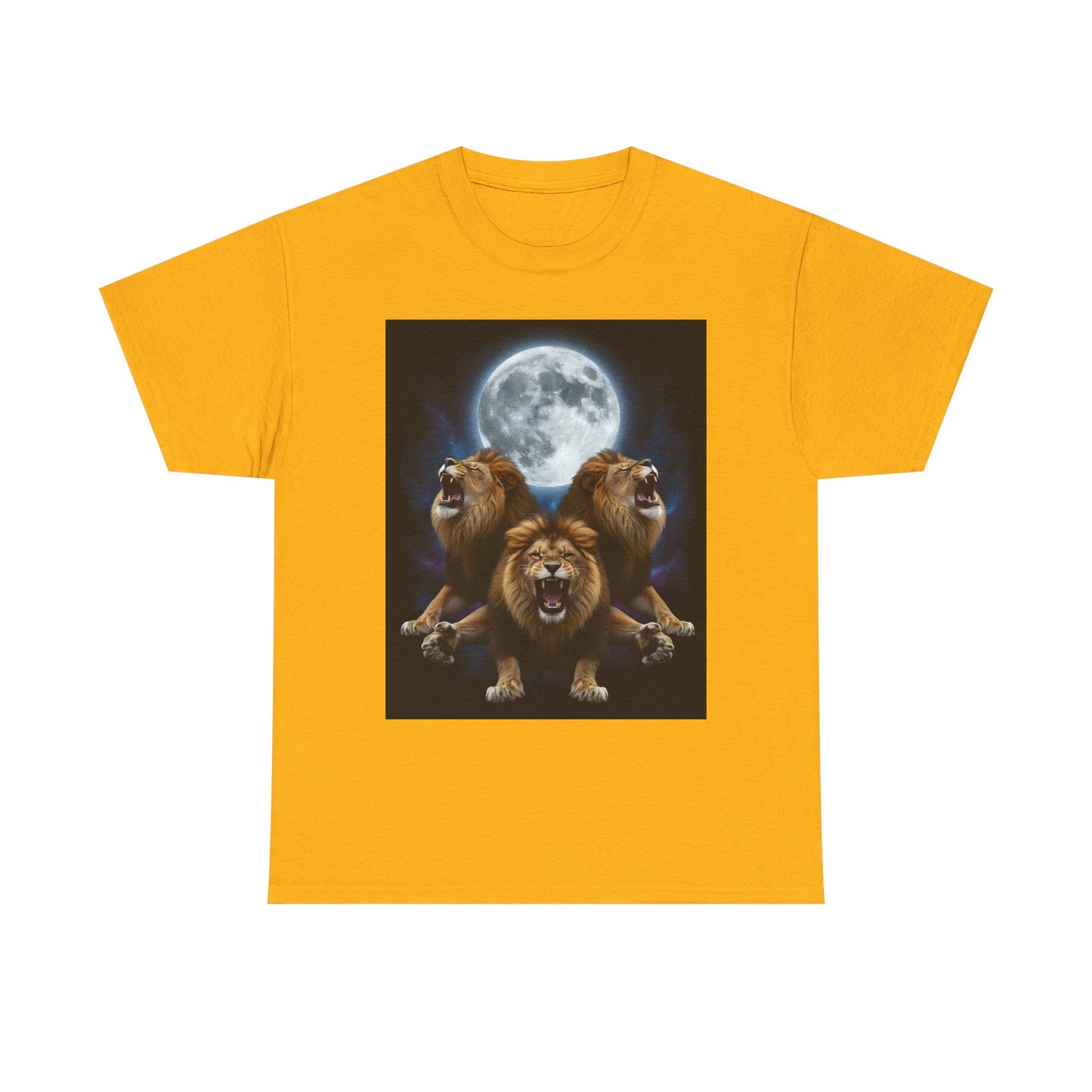 Moonlit Lion Trio , Graphic , Animal Lover Gift, Casual Wear, Birthday Present, Unique Graphic Tee | Trendy Streetwear T-Shirt | Unisex C...