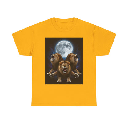 Moonlit Lion Trio , Graphic , Animal Lover Gift, Casual Wear, Birthday Present, Unique Graphic Tee | Trendy Streetwear T-Shirt | Unisex C...
