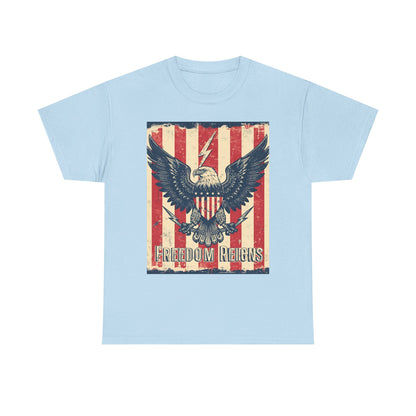 Vintage Freedom Rights Eagle Graphic Tee | Trendy Streetwear T-Shirt | Unisex Cotton Comfort
