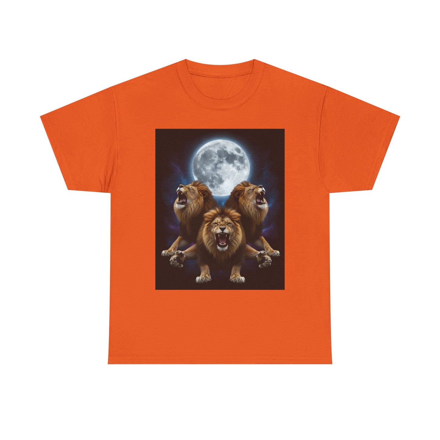 Moonlit Lion Trio , Graphic , Animal Lover Gift, Casual Wear, Birthday Present, Unique Graphic Tee | Trendy Streetwear T-Shirt | Unisex C...