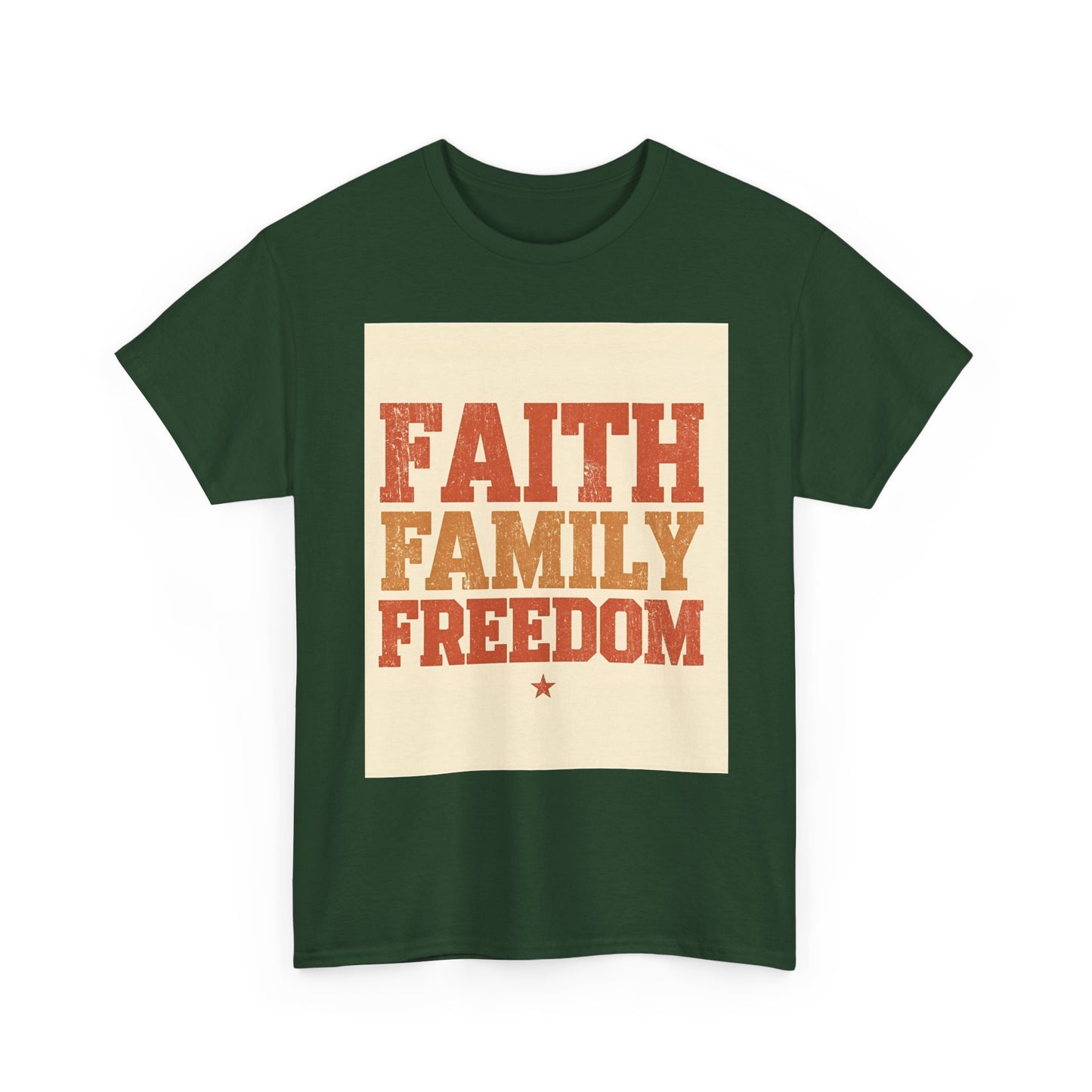 Heavy Faith Family Freedom Graphic , Inspirational , Family Gathering , Casual Wear, Gift For Loved Ones Graphic Tee | Trendy Streetwear ...