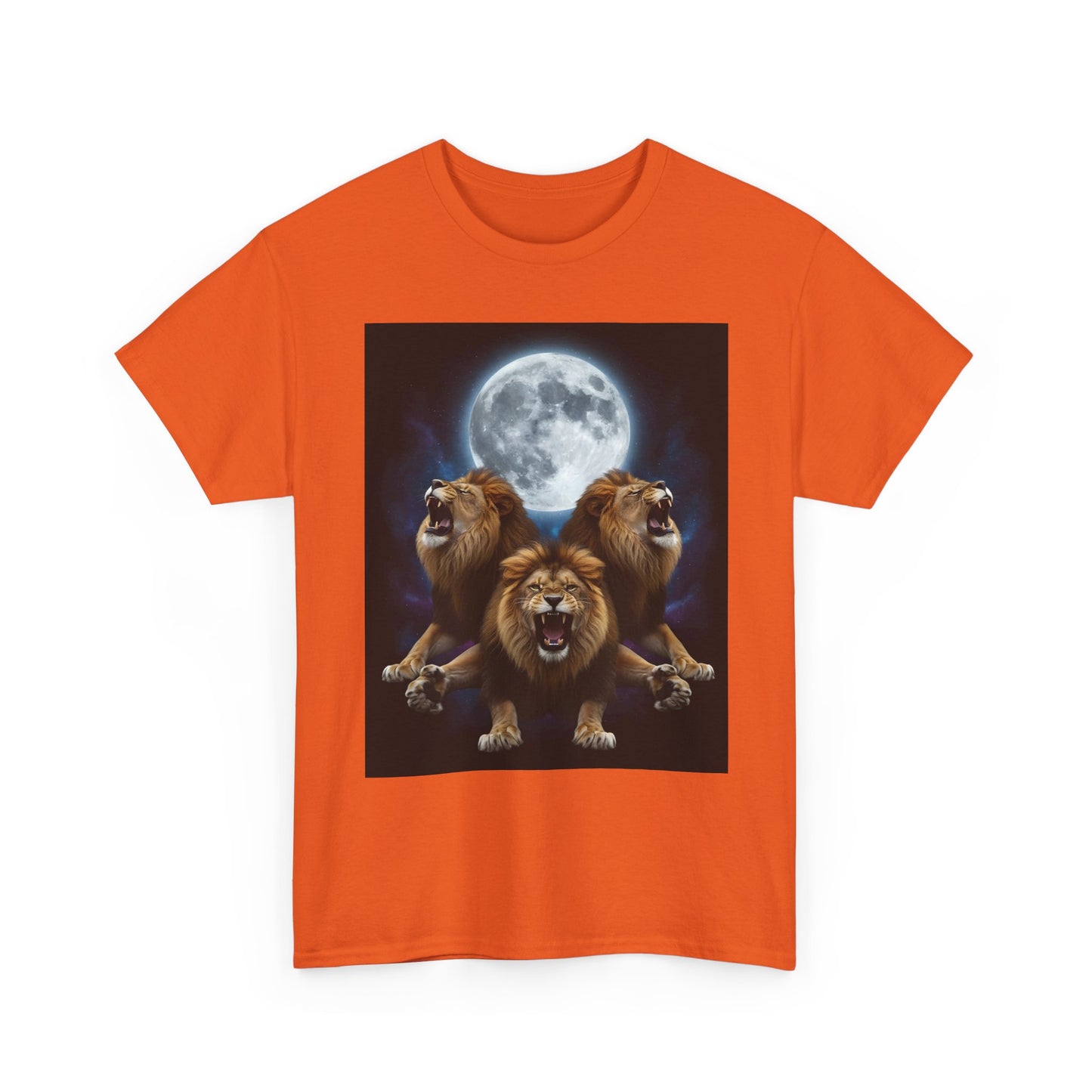 Moonlit Lion Trio , Graphic , Animal Lover Gift, Casual Wear, Birthday Present, Unique Graphic Tee | Trendy Streetwear T-Shirt | Unisex C...