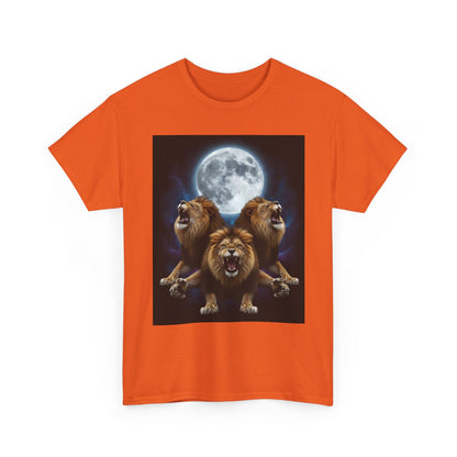 Moonlit Lion Trio , Graphic , Animal Lover Gift, Casual Wear, Birthday Present, Unique Graphic Tee | Trendy Streetwear T-Shirt | Unisex C...