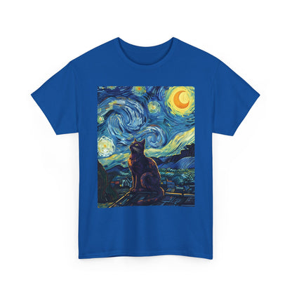 Starry Night Cat , Art , Gift For Cat Lovers, , Unique , Cozy , Perfect For All Occasions Graphic Tee | Trendy Streetwear T-Shirt | Unise...