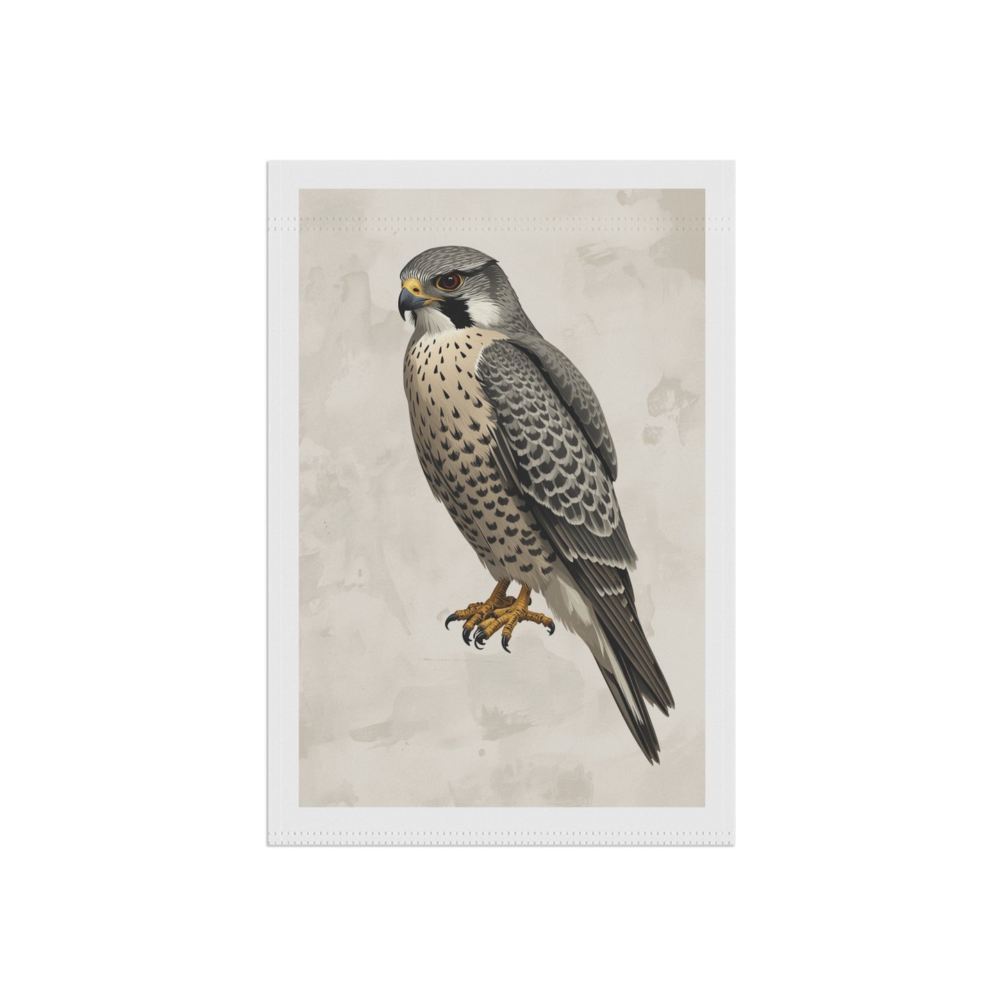 Vintage Peregrine Falcon Garden Flag - Rustic Bird House Banner