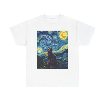Starry Night Cat , Art , Gift For Cat Lovers, , Unique , Cozy , Perfect For All Occasions Graphic Tee | Trendy Streetwear T-Shirt | Unise...