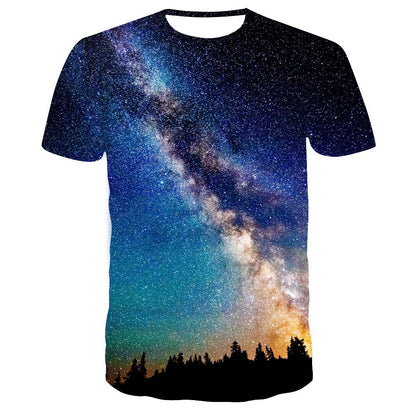 Starry sky print T-shirt