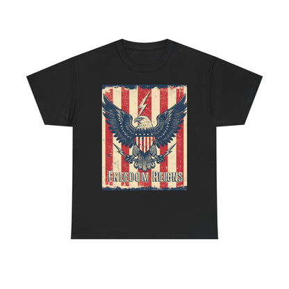 Vintage Freedom Rights Eagle Graphic Tee | Trendy Streetwear T-Shirt | Unisex Cotton Comfort