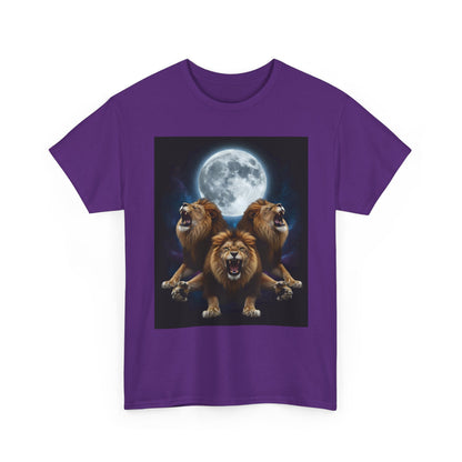 Moonlit Lion Trio , Graphic , Animal Lover Gift, Casual Wear, Birthday Present, Unique Graphic Tee | Trendy Streetwear T-Shirt | Unisex C...