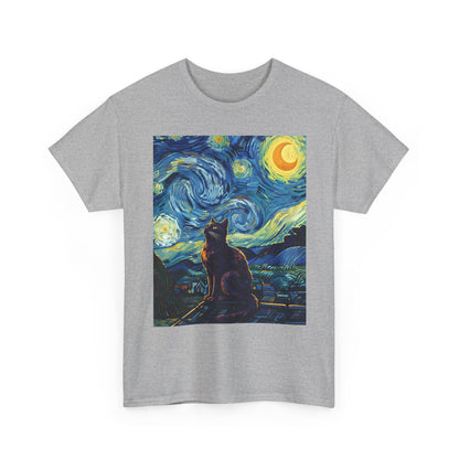 Starry Night Cat , Art , Gift For Cat Lovers, , Unique , Cozy , Perfect For All Occasions Graphic Tee | Trendy Streetwear T-Shirt | Unise...
