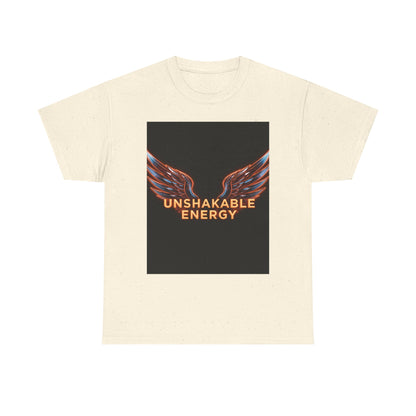 Heavy With 'Unshakable Energy' Design Motivational For Inspiration, Gift For Friends, Casual Wear, Workout [...] Graphic Tee | Trendy Str...