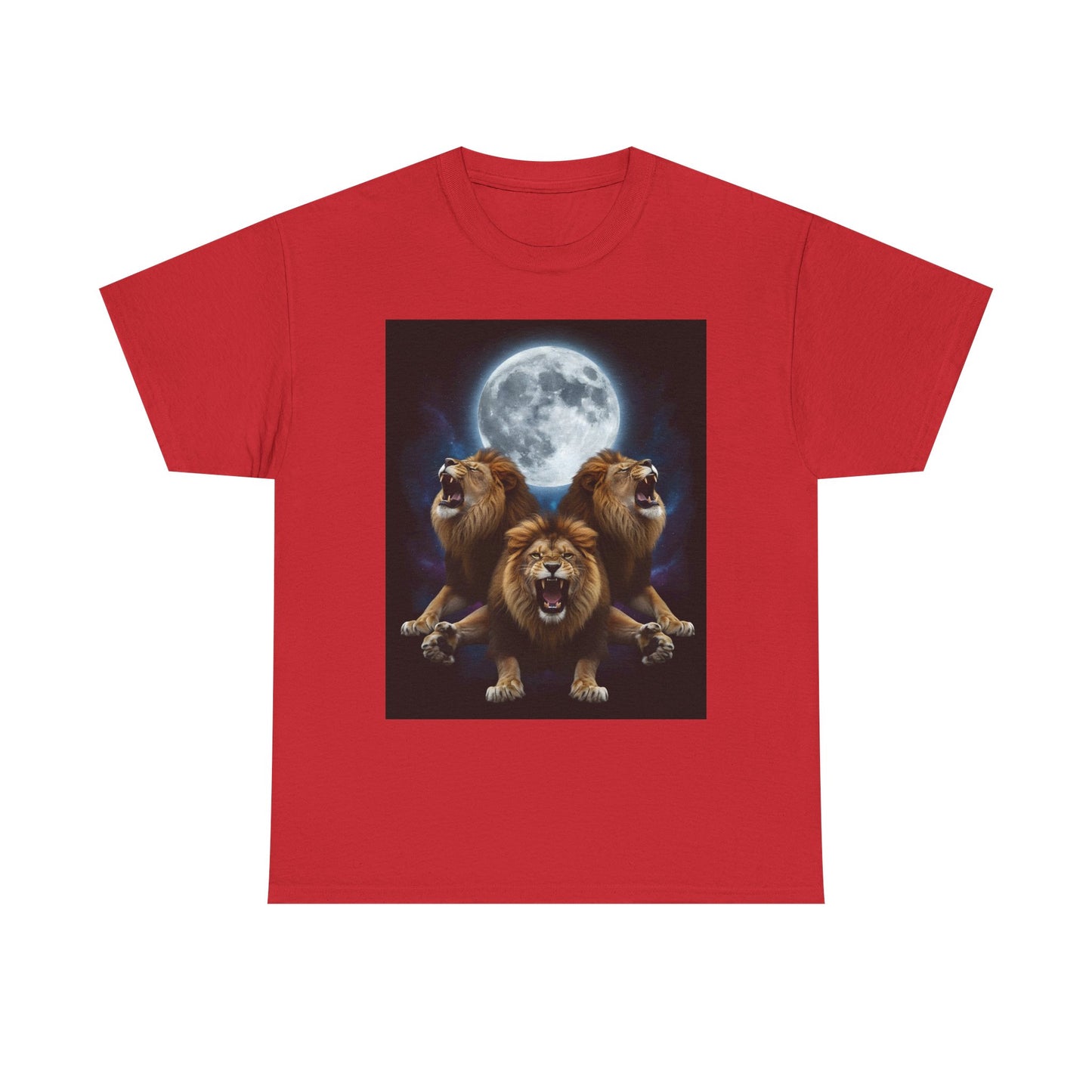 Moonlit Lion Trio , Graphic , Animal Lover Gift, Casual Wear, Birthday Present, Unique Graphic Tee | Trendy Streetwear T-Shirt | Unisex C...