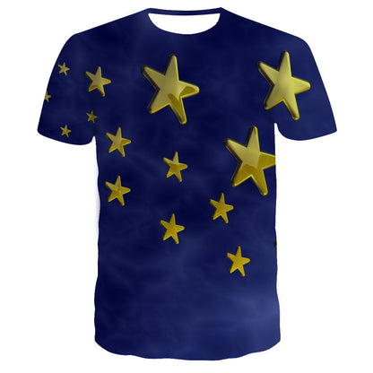 Starry sky print T-shirt