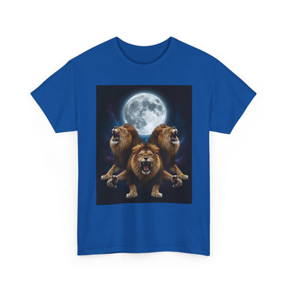 Moonlit Lion Trio , Graphic , Animal Lover Gift, Casual Wear, Birthday Present, Unique Graphic Tee | Trendy Streetwear T-Shirt | Unisex C...