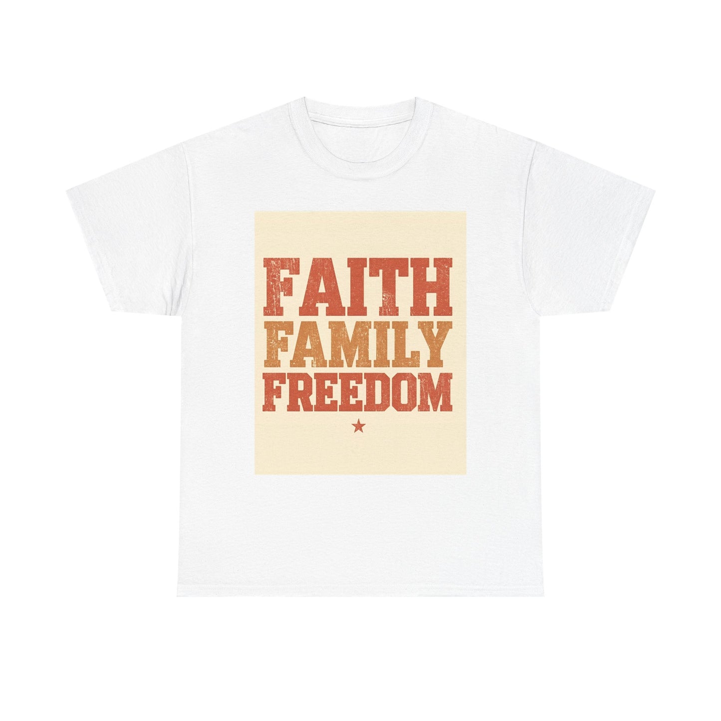 Heavy Faith Family Freedom Graphic , Inspirational , Family Gathering , Casual Wear, Gift For Loved Ones Graphic Tee | Trendy Streetwear ...