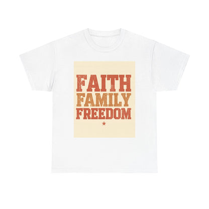 Heavy Faith Family Freedom Graphic , Inspirational , Family Gathering , Casual Wear, Gift For Loved Ones Graphic Tee | Trendy Streetwear ...