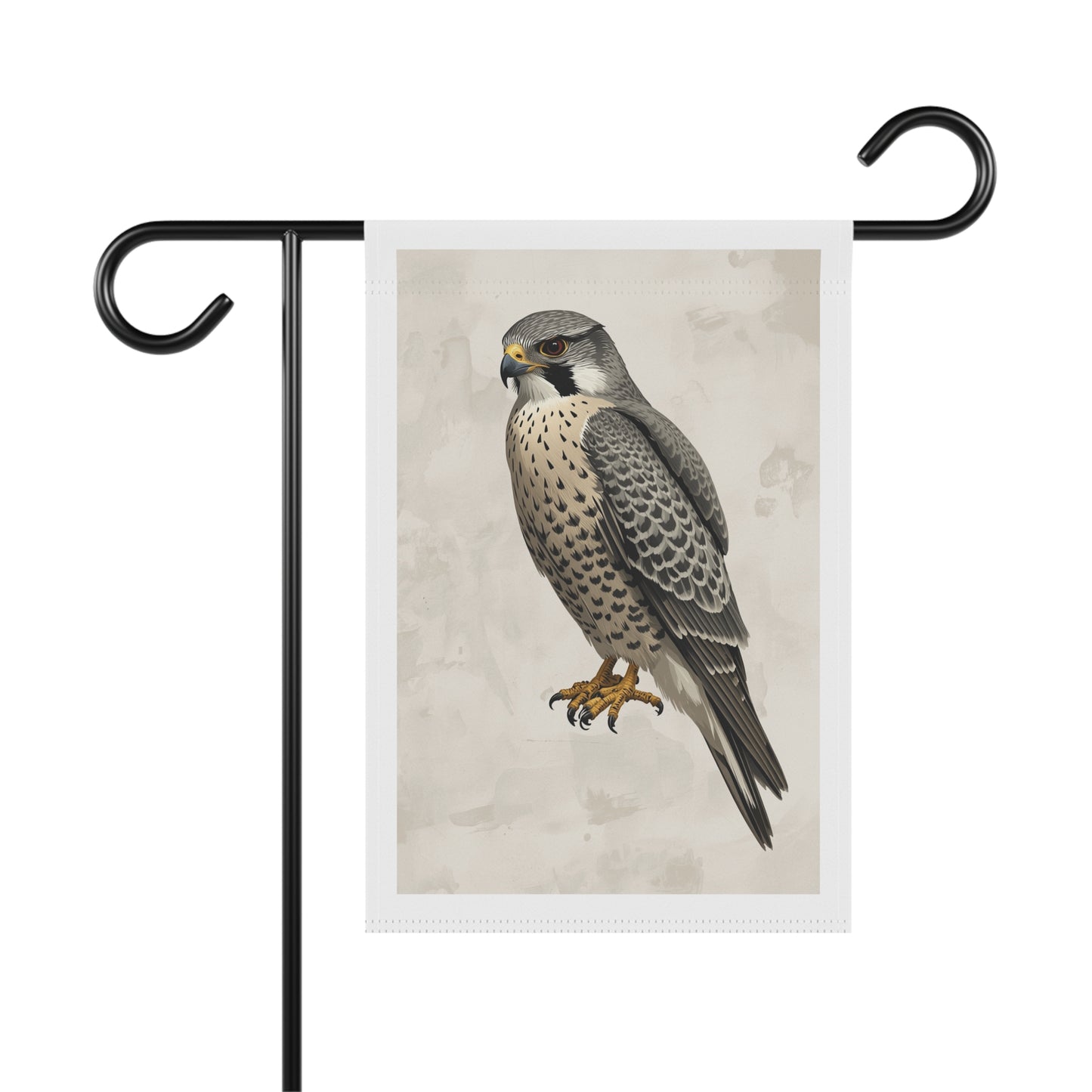 Vintage Peregrine Falcon Garden Flag - Rustic Bird House Banner