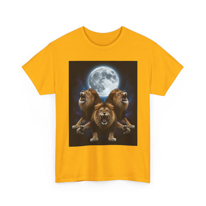 Moonlit Lion Trio , Graphic , Animal Lover Gift, Casual Wear, Birthday Present, Unique Graphic Tee | Trendy Streetwear T-Shirt | Unisex C...