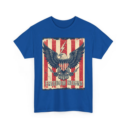 Vintage Freedom Rights Eagle Graphic Tee | Trendy Streetwear T-Shirt | Unisex Cotton Comfort