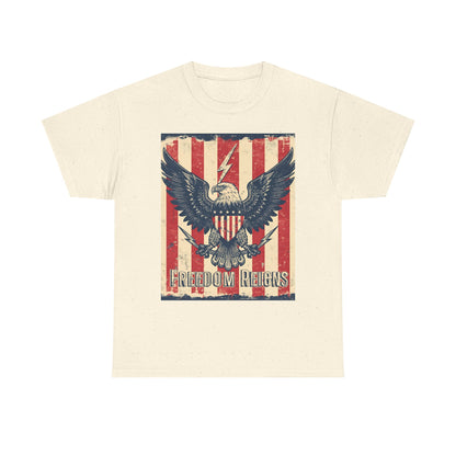 Vintage Freedom Rights Eagle Graphic Tee | Trendy Streetwear T-Shirt | Unisex Cotton Comfort