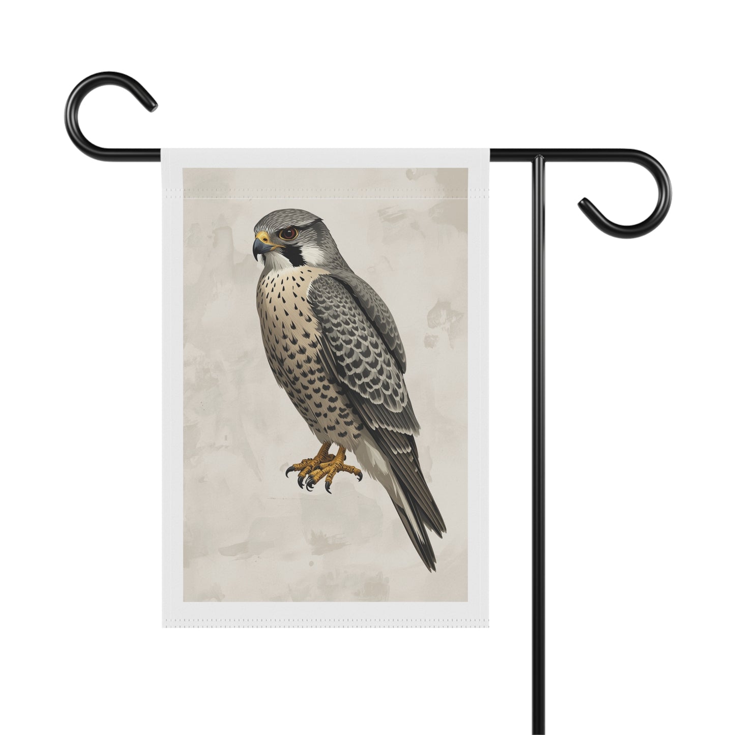 Vintage Peregrine Falcon Garden Flag - Rustic Bird House Banner