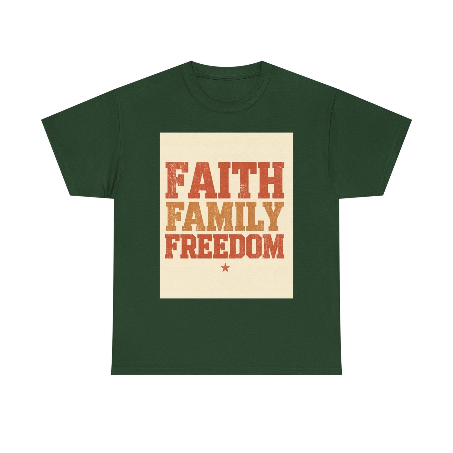 Heavy Faith Family Freedom Graphic , Inspirational , Family Gathering , Casual Wear, Gift For Loved Ones Graphic Tee | Trendy Streetwear ...