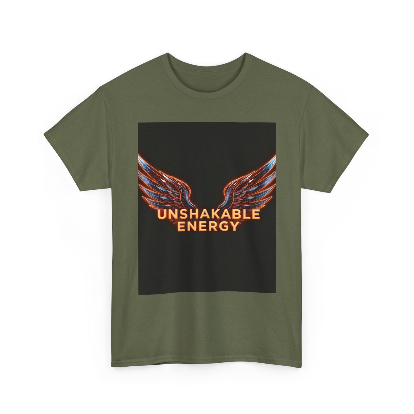 Heavy With 'Unshakable Energy' Design Motivational For Inspiration, Gift For Friends, Casual Wear, Workout [...] Graphic Tee | Trendy Str...