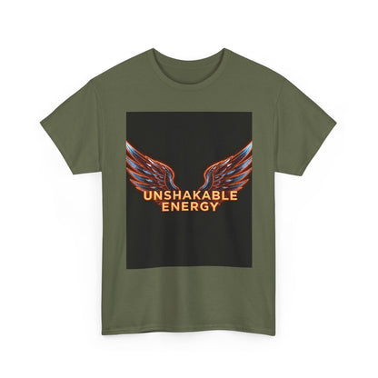 Heavy With 'Unshakable Energy' Design Motivational For Inspiration, Gift For Friends, Casual Wear, Workout [...] Graphic Tee | Trendy Str...