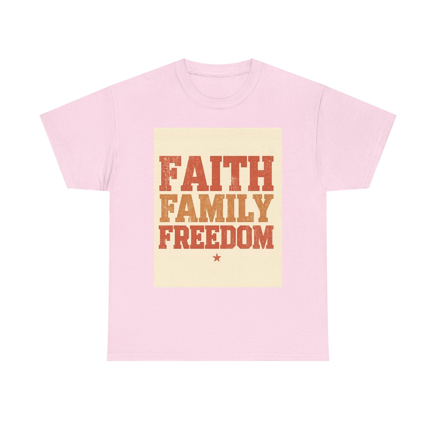 Heavy Faith Family Freedom Graphic , Inspirational , Family Gathering , Casual Wear, Gift For Loved Ones Graphic Tee | Trendy Streetwear ...