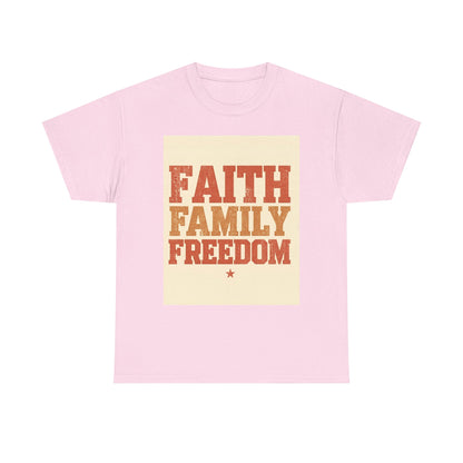 Heavy Faith Family Freedom Graphic , Inspirational , Family Gathering , Casual Wear, Gift For Loved Ones Graphic Tee | Trendy Streetwear ...