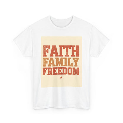 Heavy Faith Family Freedom Graphic , Inspirational , Family Gathering , Casual Wear, Gift For Loved Ones Graphic Tee | Trendy Streetwear ...