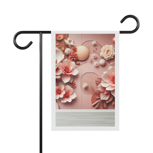 Blush Floral Garden Flag — Decorative House & Yard Banner