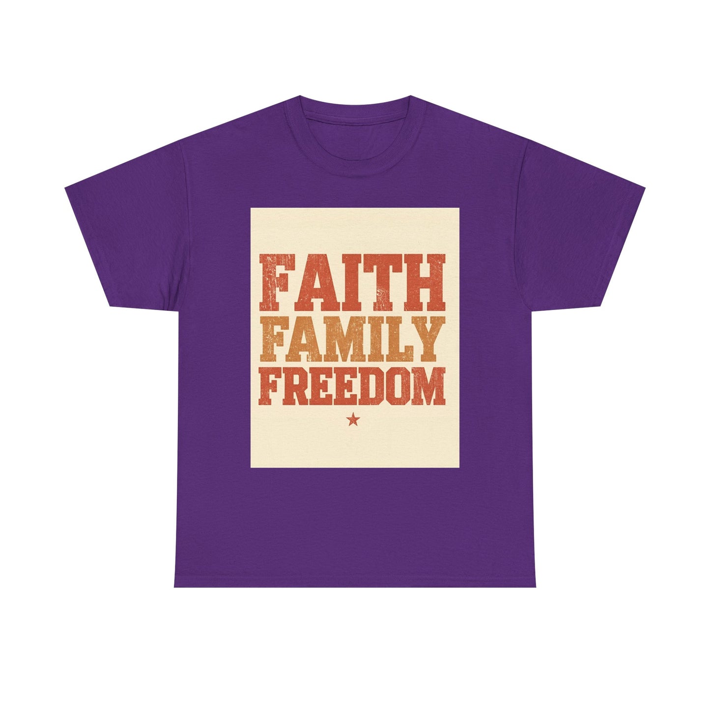 Heavy Faith Family Freedom Graphic , Inspirational , Family Gathering , Casual Wear, Gift For Loved Ones Graphic Tee | Trendy Streetwear ...