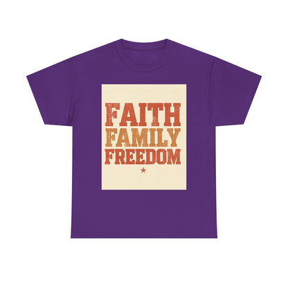 Heavy Faith Family Freedom Graphic , Inspirational , Family Gathering , Casual Wear, Gift For Loved Ones Graphic Tee | Trendy Streetwear ...