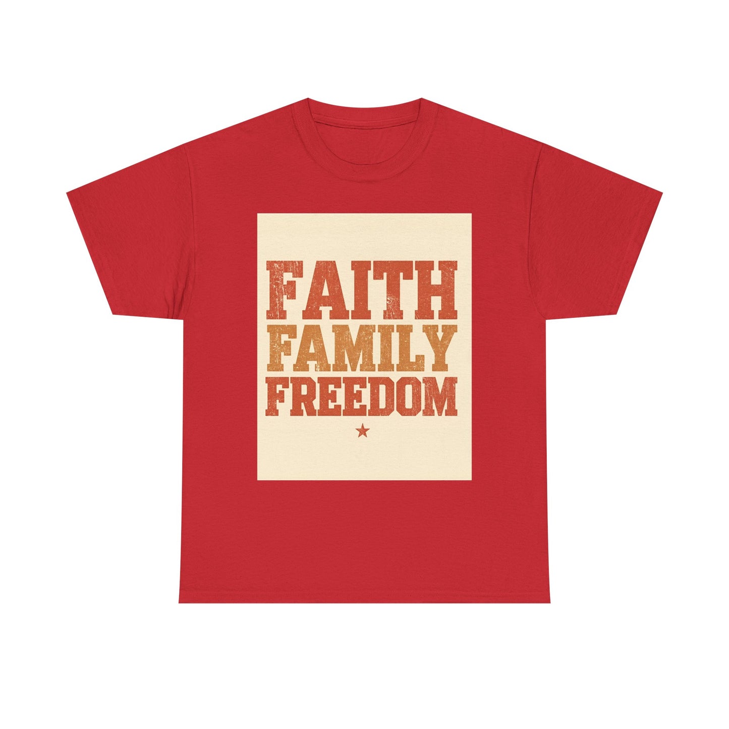 Heavy Faith Family Freedom Graphic , Inspirational , Family Gathering , Casual Wear, Gift For Loved Ones Graphic Tee | Trendy Streetwear ...