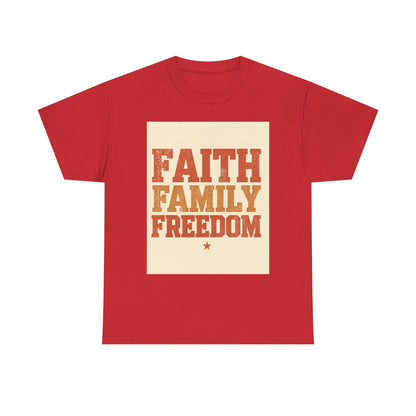 Heavy Faith Family Freedom Graphic , Inspirational , Family Gathering , Casual Wear, Gift For Loved Ones Graphic Tee | Trendy Streetwear ...