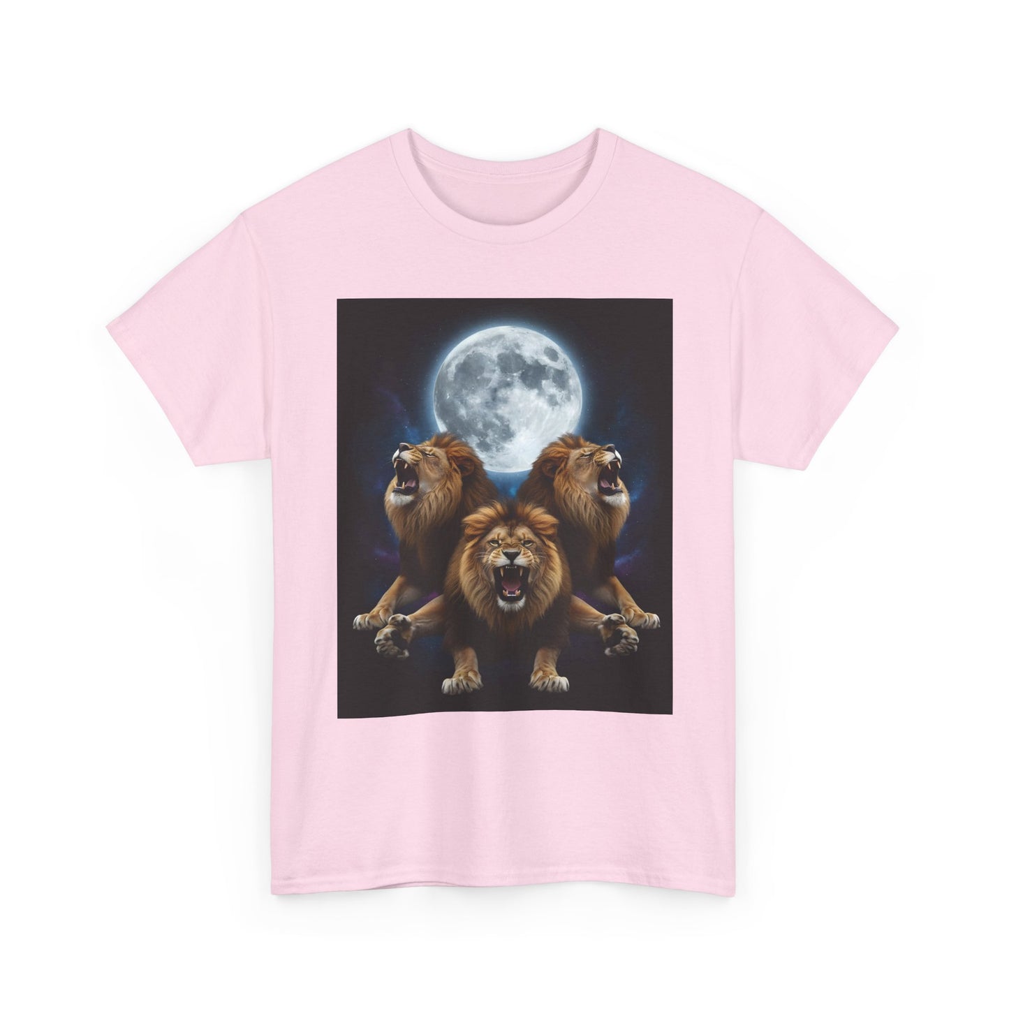 Moonlit Lion Trio , Graphic , Animal Lover Gift, Casual Wear, Birthday Present, Unique Graphic Tee | Trendy Streetwear T-Shirt | Unisex C...