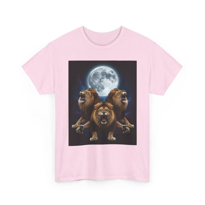 Moonlit Lion Trio , Graphic , Animal Lover Gift, Casual Wear, Birthday Present, Unique Graphic Tee | Trendy Streetwear T-Shirt | Unisex C...