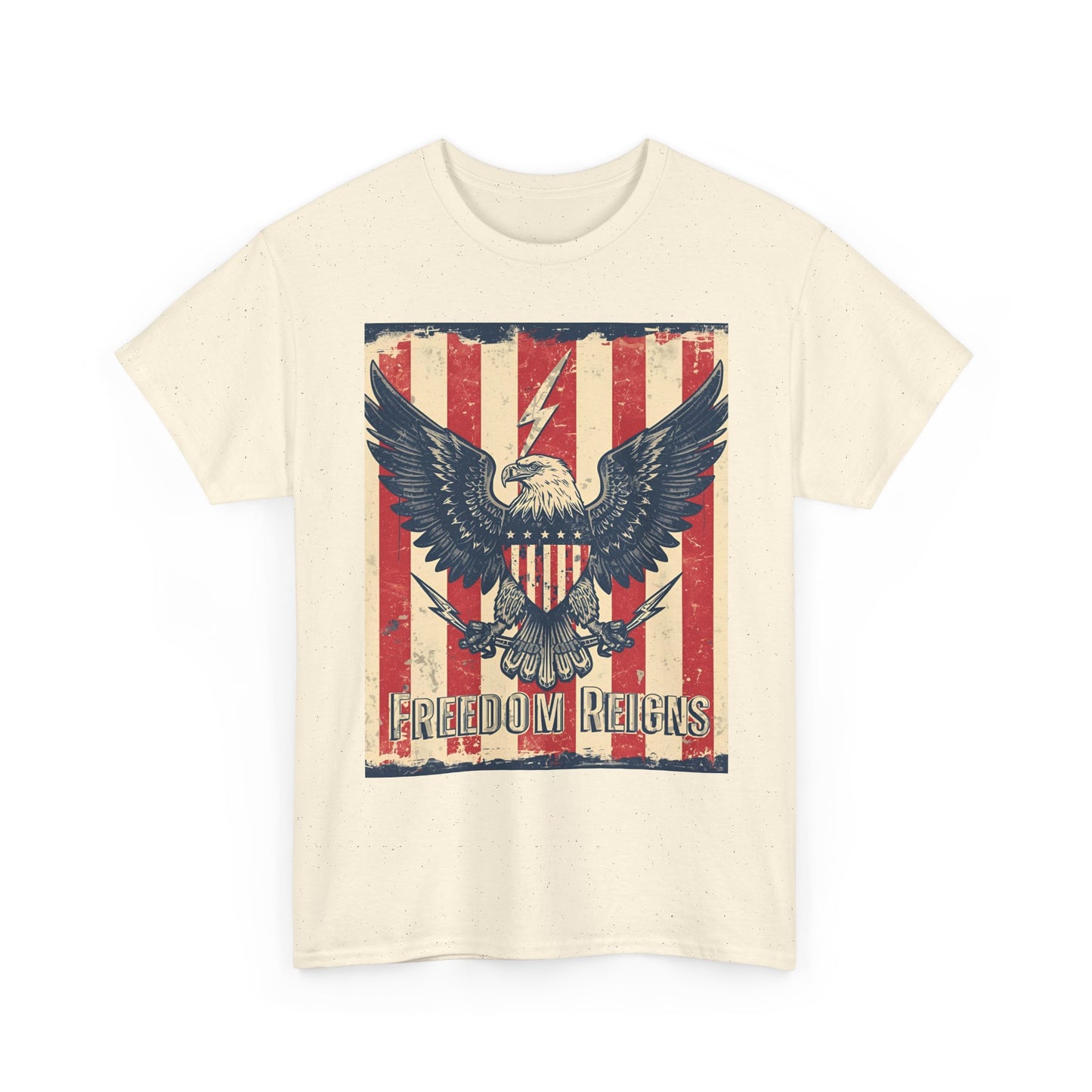 Vintage Freedom Rights Eagle Graphic Tee | Trendy Streetwear T-Shirt | Unisex Cotton Comfort