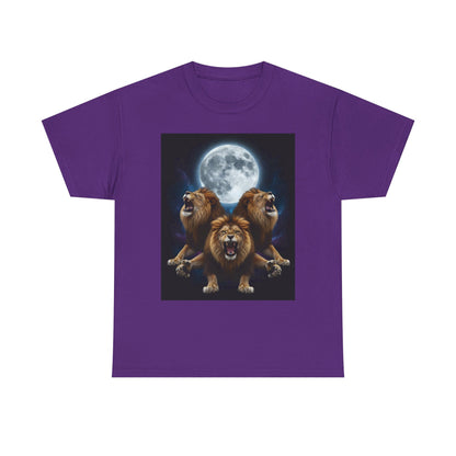 Moonlit Lion Trio , Graphic , Animal Lover Gift, Casual Wear, Birthday Present, Unique Graphic Tee | Trendy Streetwear T-Shirt | Unisex C...