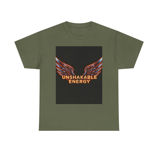 Heavy With 'Unshakable Energy' Design Motivational For Inspiration, Gift For Friends, Casual Wear, Workout [...] Graphic Tee | Trendy Str...