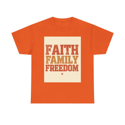 Heavy Faith Family Freedom Graphic , Inspirational , Family Gathering , Casual Wear, Gift For Loved Ones Graphic Tee | Trendy Streetwear ...