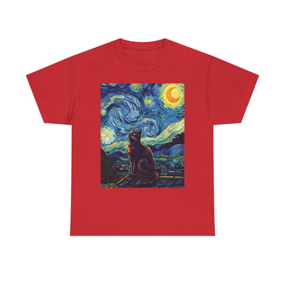 Starry Night Cat , Art , Gift For Cat Lovers, , Unique , Cozy , Perfect For All Occasions Graphic Tee | Trendy Streetwear T-Shirt | Unise...